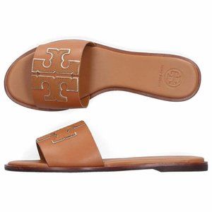 Tory Burch Tan Leather Slippers